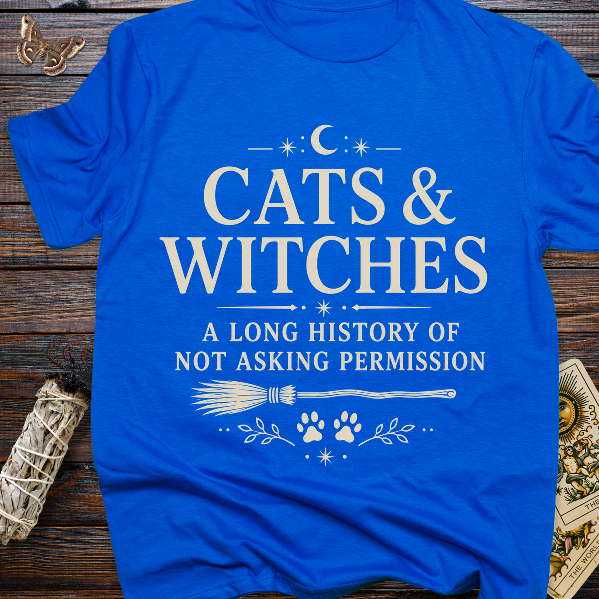 Cats & Witches A Long History of Not Asking Permission T-Shirt