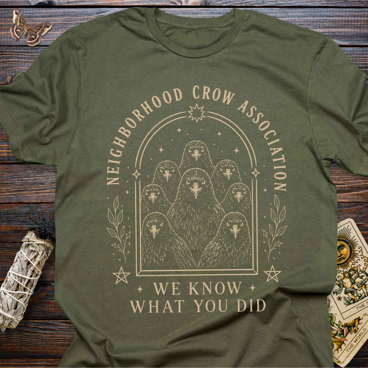 Neighborhood Crow Association: We Know What You Did T-Shirt