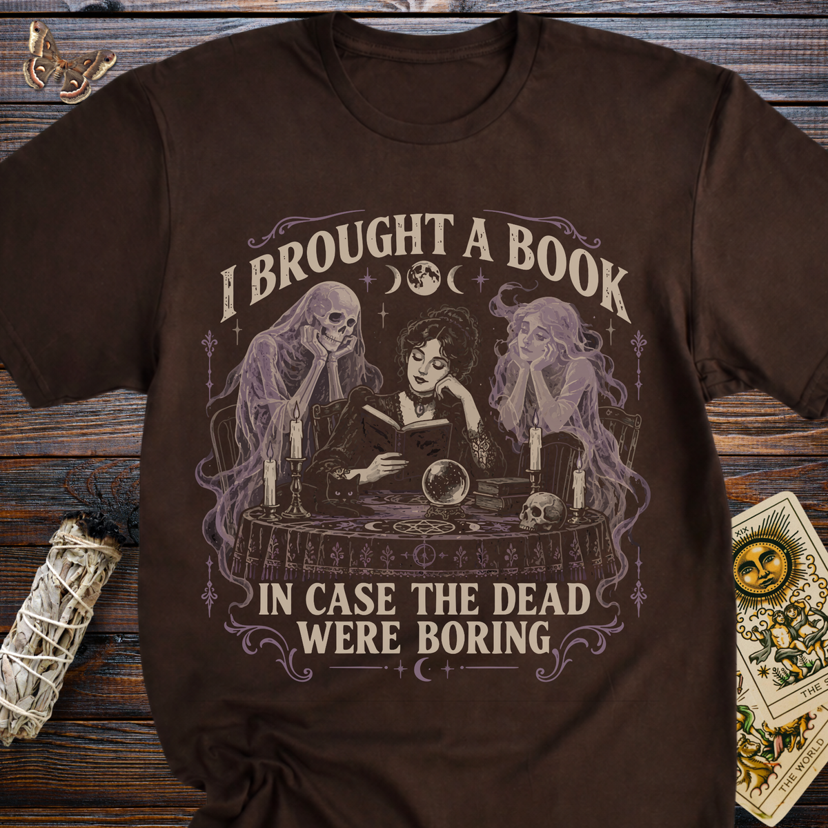 I Brought a Book In Case the Dead Were Boring T-Shirt