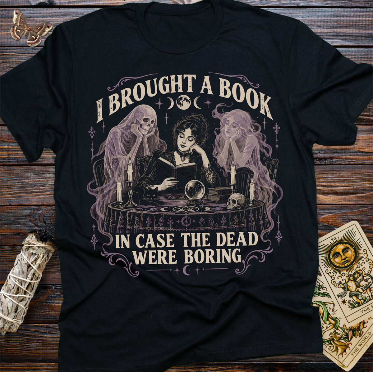 I Brought a Book In Case the Dead Were Boring T-Shirt